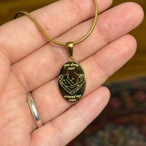 Taylor swift You Drew Stars Around My Scars -Cardigan Gold Pendant Necklace